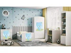 Kocot kids Detská skriňa Babydreams 90 cm medvedík biela