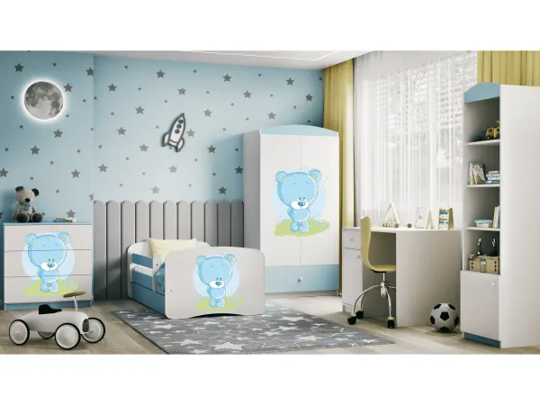 Kocot kids Detská skriňa Babydreams 90 cm medvedík modrá