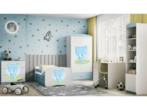 Kocot kids Detská skriňa Babydreams 90 cm medvedík modrá