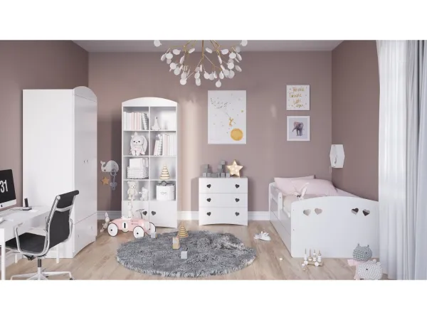 Kocot kids Detská skriňa Julia 90 cm biela