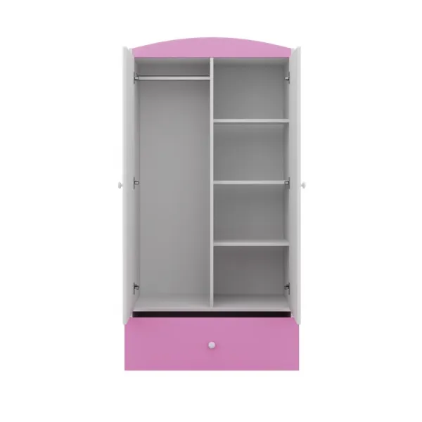 Kocot kids Detská skriňa Babydreams 90 cm mýval ružová