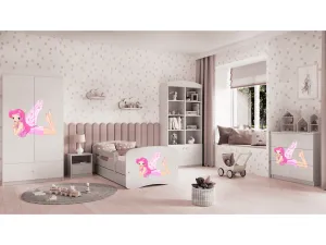 Kocot kids Detská skriňa Babydreams 90 cm víla s krídlami biela