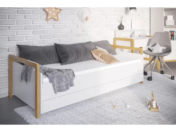 Kocot kids Detská posteľ Victor II 180x80 cm biela, varianta 80x180, se šuplíky, s matrací