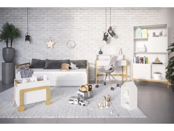 Kocot kids Detský regál Victor 90 cm biely