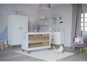 Kocot kids Detská postieľka Kubi 120x60 cm biela, varianta 60x120, bez šuplíků, bez matrace
