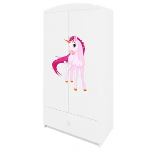 Kocot kids Detská skriňa Babydreams 90 cm jednorožec biela