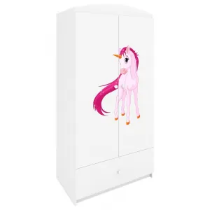 Kocot kids Detská skriňa Babydreams 90 cm jednorožec biela