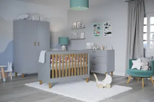 Kocot kids Detská postieľka Kubi šedá, varianta 60x120, bez šuplíků, bez matrace