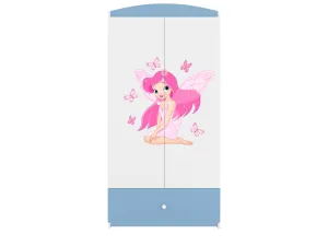 Kocot kids Detská skriňa Babydreams 90 cm víla s motýlikmi modrá