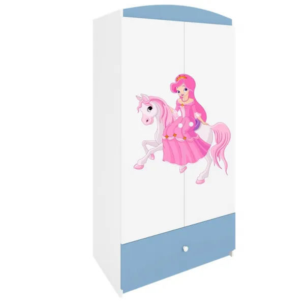 Kocot kids Detská skriňa Babydreams 90 cm princezná modrá
