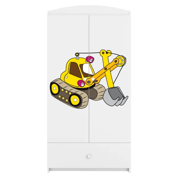 Kocot kids Detská skriňa Babydreams 90 cm bager biela