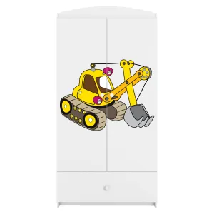 Kocot kids Detská skriňa Babydreams 90 cm bager biela