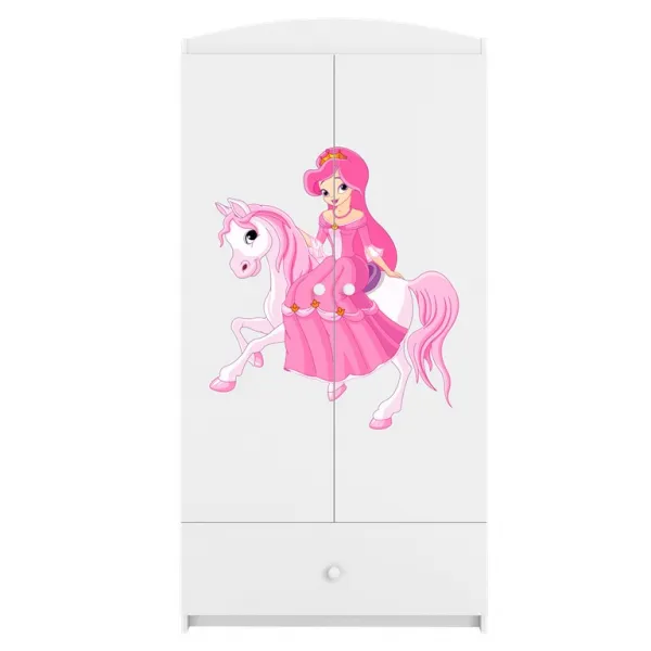 Kocot kids Detská skriňa Babydreams 90 cm princezná na koni biela