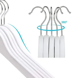 SONGMICS Detský drevený vešiak biely 35 cm 20 ks