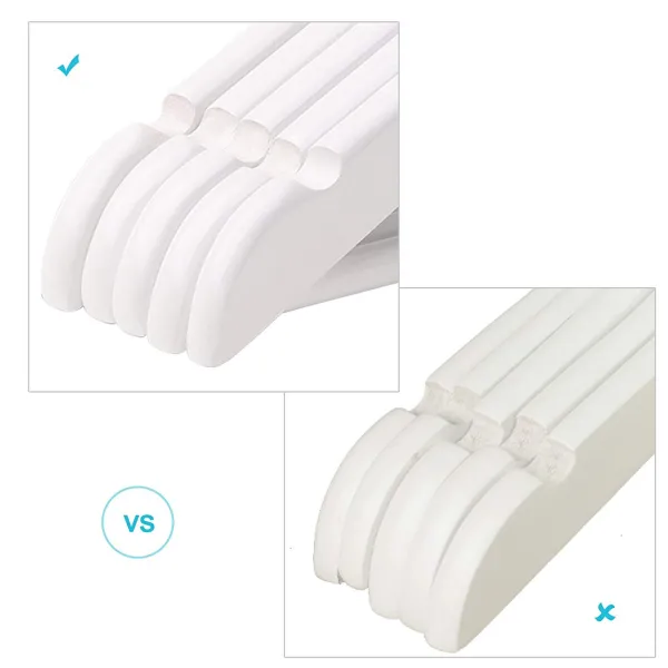 SONGMICS Detský drevený vešiak biely 35 cm 20 ks