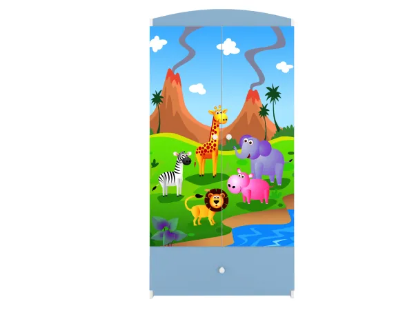 Kocot kids Detská skriňa Babydreams 90 cm safari modrá