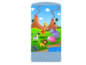 Kocot kids Detská skriňa Babydreams 90 cm safari modrá