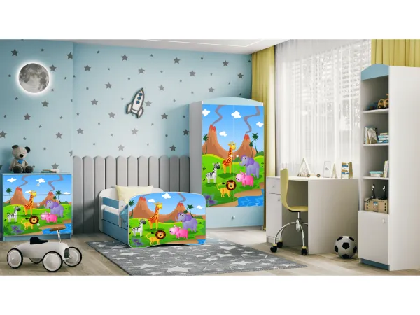 Kocot kids Detská skriňa Babydreams 90 cm safari modrá