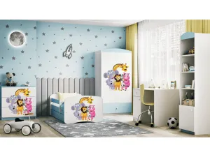 Kocot kids Detská skriňa Babydreams 90 cm ZOO modrá