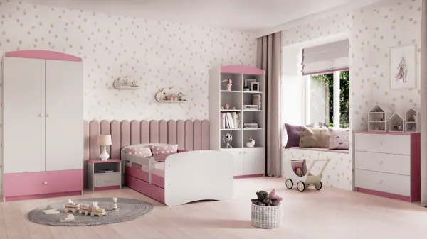 Kocot kids Detský dvojitý regál Babydreams 90 cm ružový