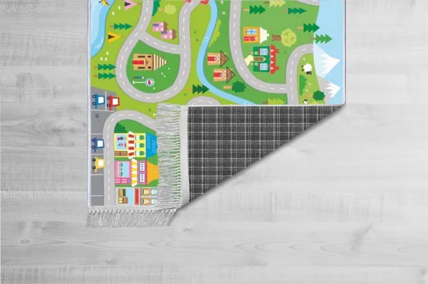 Conceptum Hypnose Detský koberec Mesto 80x120 cm zelený