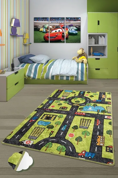 Conceptum Hypnose Detský koberec Green City 100x160 cm zelený