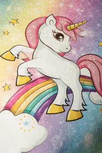 Conceptum Hypnose Detský koberec Unicorn 140x190 cm viacfarebný
