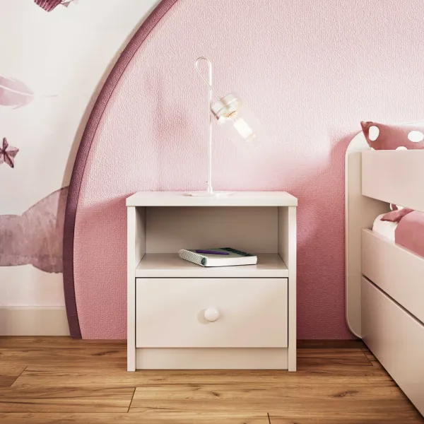 Kocot kids Detský nočný stolík Babydreams 40 cm biely