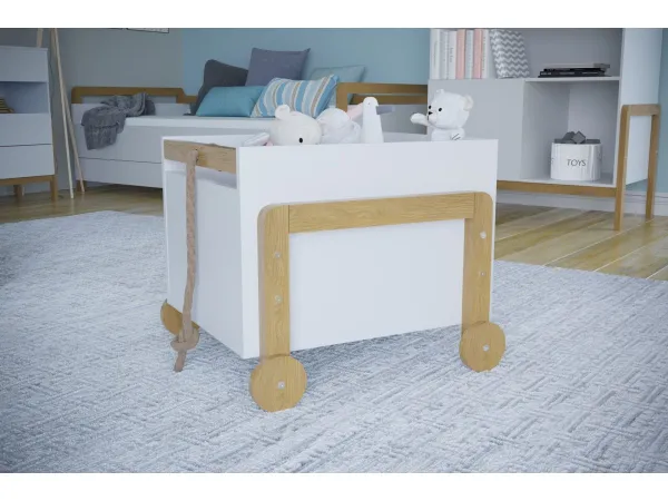 Kocot kids Detský úložný box Victor 60 cm biely