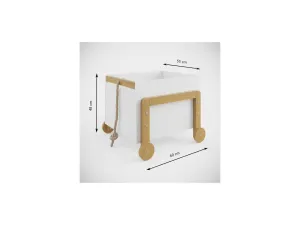 Kocot kids Detský úložný box Victor 60 cm biely