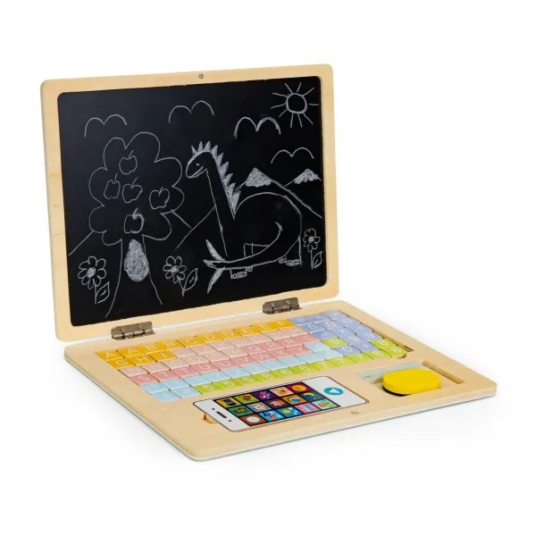 WELLHOX Vzdelávacia magnetická tabuľa notebook písmená čísla