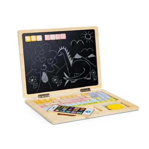 WELLHOX Vzdelávacia magnetická tabuľa notebook písmená čísla