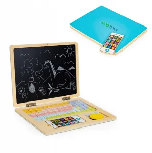 WELLHOX Vzdelávacia magnetická tabuľa notebook písmená čísla
