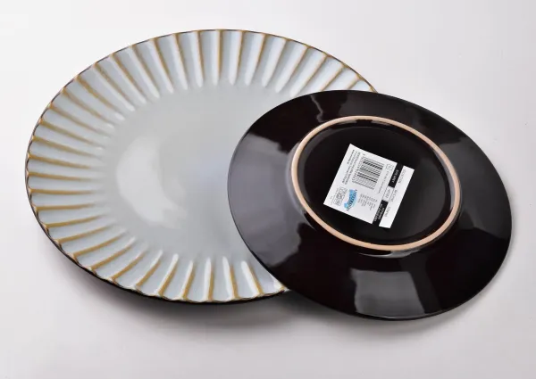 Affekdesign Keramický talíř EVIE 26,5 cm šedý