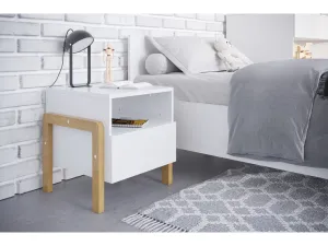 Kocot kids Detský nočný stolík Victor 46 cm biely