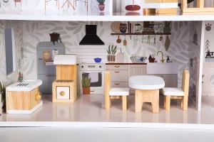 WELLHOX Domček pre bábiky s nábytkom Emma Residence