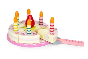 Sada drevených tort na suchý zips, ovocné sviečky pre deti, 16 prvkov