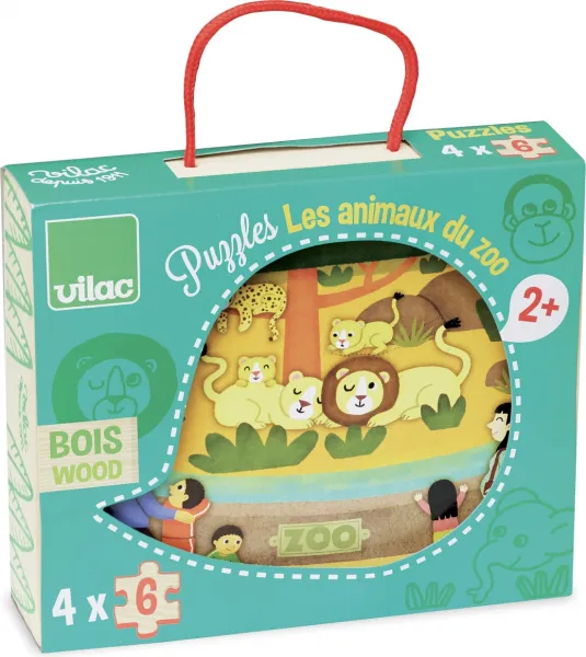 Vilac Puzzle drevené ZOO 24 dielikov