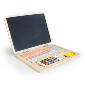 WELLHOX Detský notebook - drevená magnetická tabuľa