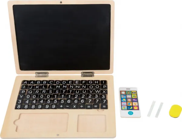 Small foot Drevený notebook pre deti VISCO hnedý