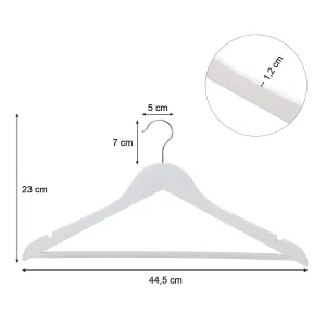 SONGMICS Drevené ramienko biele 44 cm 20 ks