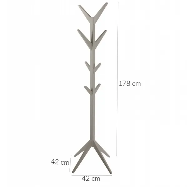 Actona Drevený vešiak Jess 178 cm biely