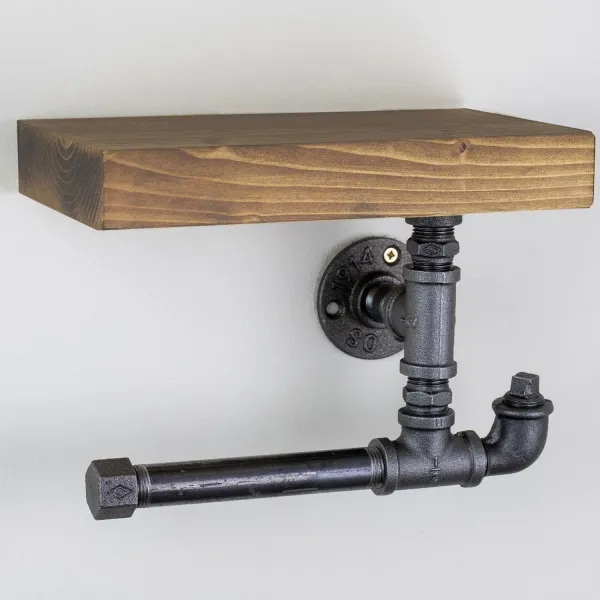 Kalune Design Držiak toaletného papiera BoruRaf LXIII čierny/hnedý