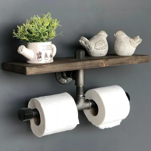 Kalune Design Držiak toaletného papiera BoruRaf XXX čierny/hnedý