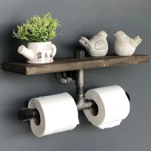 Kalune Design Držiak toaletného papiera BoruRaf XXX čierny/hnedý