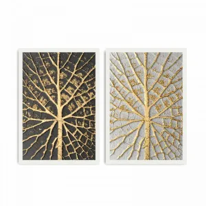 Hanah Home Dvojdielny obraz  Home Leaves 35x50 cm