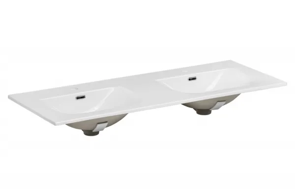 Comad Dvojité keramické zapustené umývadlo Sky 120 cm biele