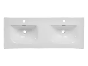 Comad Dvojité keramické zapustené umývadlo Sky 120 cm biele