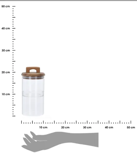 DekorStyle Dvojposchodová sklenená nádoba Stenny 2 x 600 ml