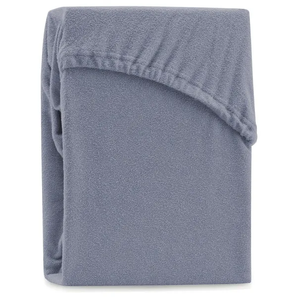 Froté prestieradlo s gumou AmeliaHome Ruby tmavosivé, veľkosť 80-90x200+30